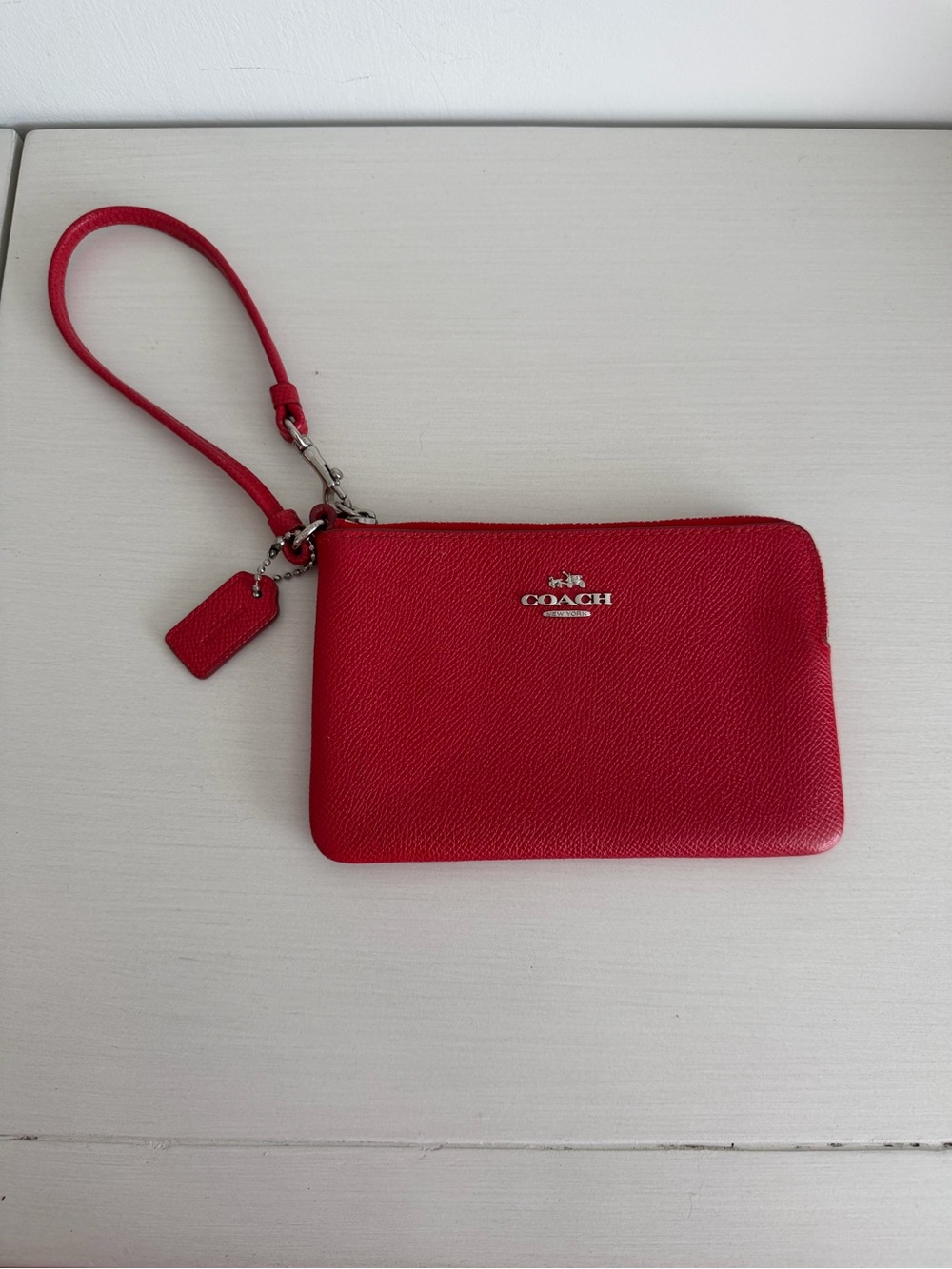 Coach Red Leather Wristlet